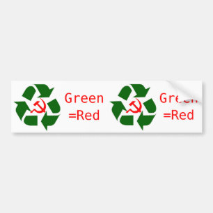 Green=Red Bumper Sticker