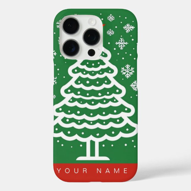 Green & Red Christmas Case-Mate iPhone Case (Back)