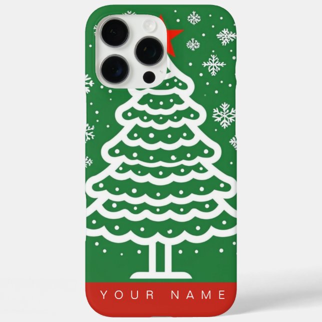 Green & Red Christmas Case-Mate iPhone Case (Back)