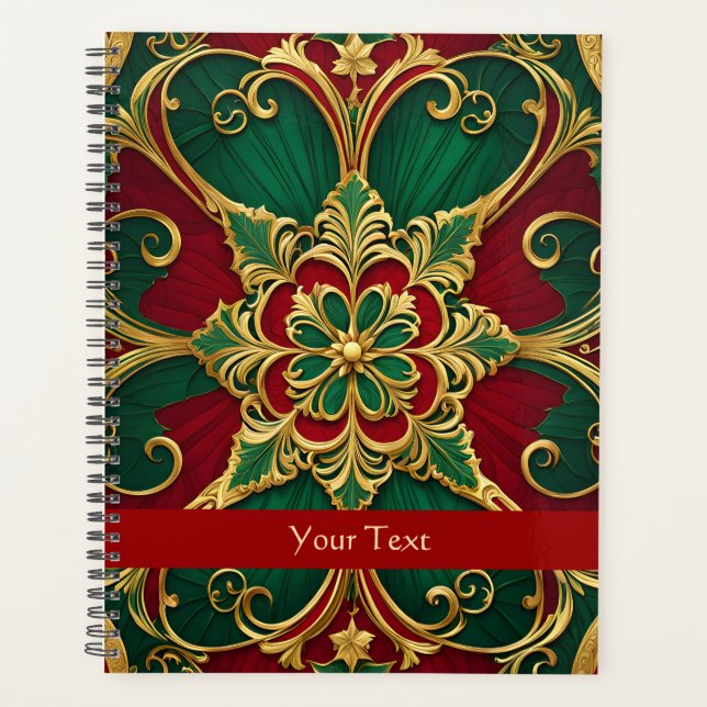 Green Red Christmas Holiday Planner (Front)