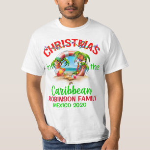 Green Red Christmas in the Caribbean T-Shirt