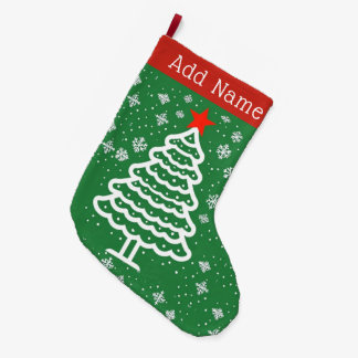 Green & Red Christmas Large Christmas Stocking