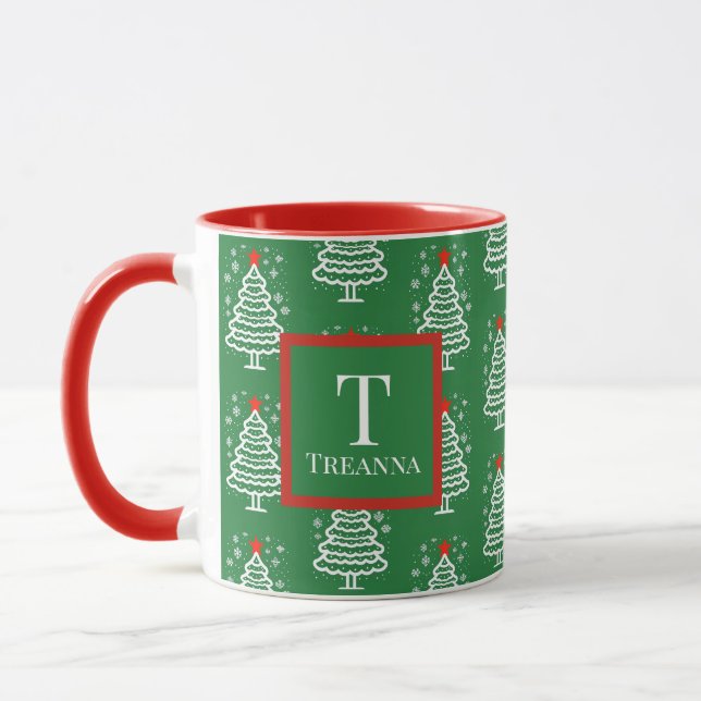 Green & Red Christmas Mug (Left)