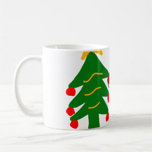 Green red christmas tree merry Christmas add name Coffee Mug