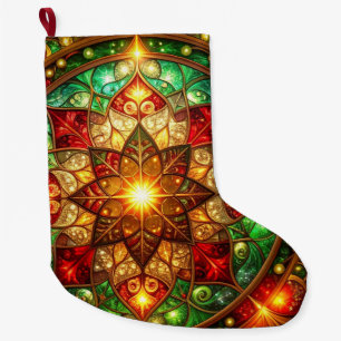 Green Red Decorative Christmas Holiday Stocking