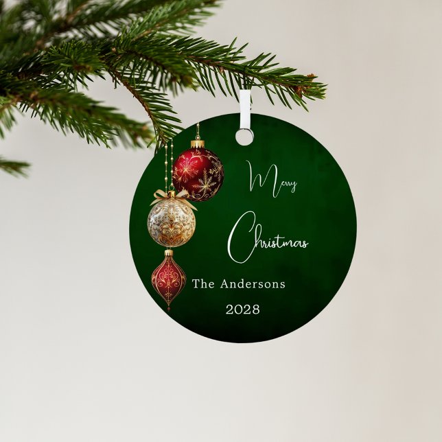 Green red gold baubles Christmas Metal Tree Decoration (Creator Uploaded)