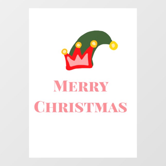 Green red hat merry Christmas add name text name (Sheet)