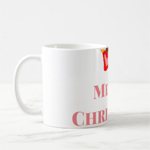 Green red hat merry Christmas add name text name Coffee Mug