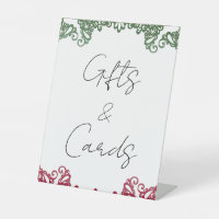 Green Red Lace Elegant Fiesta Wedding Gifts Cards 