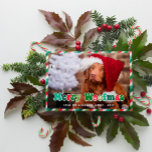 Green Red Mint Retro Merry Woofmas Dog Christmas Holiday Card<br><div class="desc">Dog themed Merry Christmas photo card with stripes in red and different shades of green and white along with Merry Woofmas written across a photo of your dog in a retro groovy font in red and green. Groovy Merry Woofmas Christmas card for you and your dog(s) to wish your friends...</div>