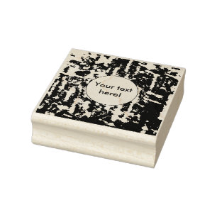 Green red platic abstract design rubber stamp