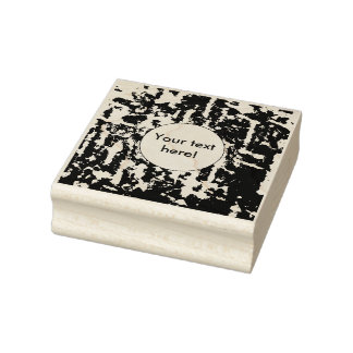 Green red platic abstract design rubber stamp