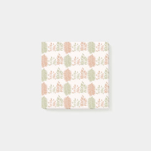 Green Red Retro Vintage Leaf Pattern  Post-it Notes