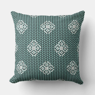 Green/Red Snowflake Reversible Christmas Pillow