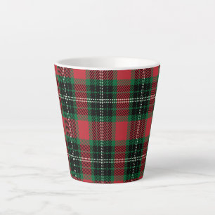 Green & Red Tartan Latte Mug
