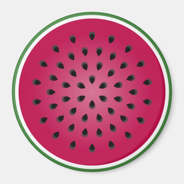 Green Red Watermelon Design Magnet (Front)