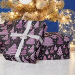 Green Red White Christmas Trees Black Christmas Wrapping Paper<br><div class="desc">Elevate your holiday gift-giving with our Super Cute Black Christmas Wrapping Paper. This modern and stylish wrapping paper is designed to bring a contemporary charm to your presents. Featuring a chic black background, this wrapping paper sets the stage for a delightful Christmas scene. Adorning the deep black canvas are super...</div>