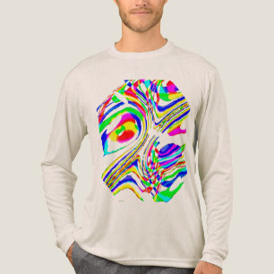 Green Red Yellow Blue Confetti Circular Abstract Tri-Blend Shirt