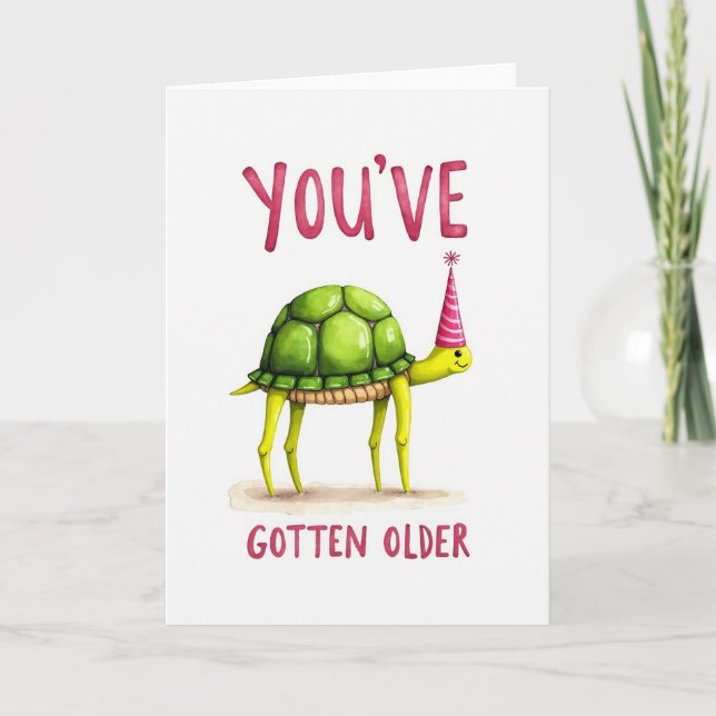 Green Reptile Birthday Card (Front)