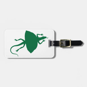 Green reptile luggage tag