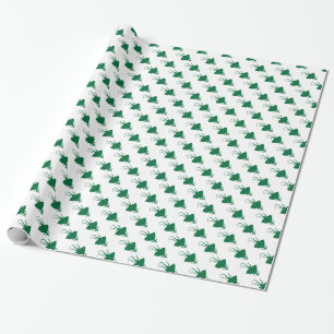 Green reptile wrapping paper