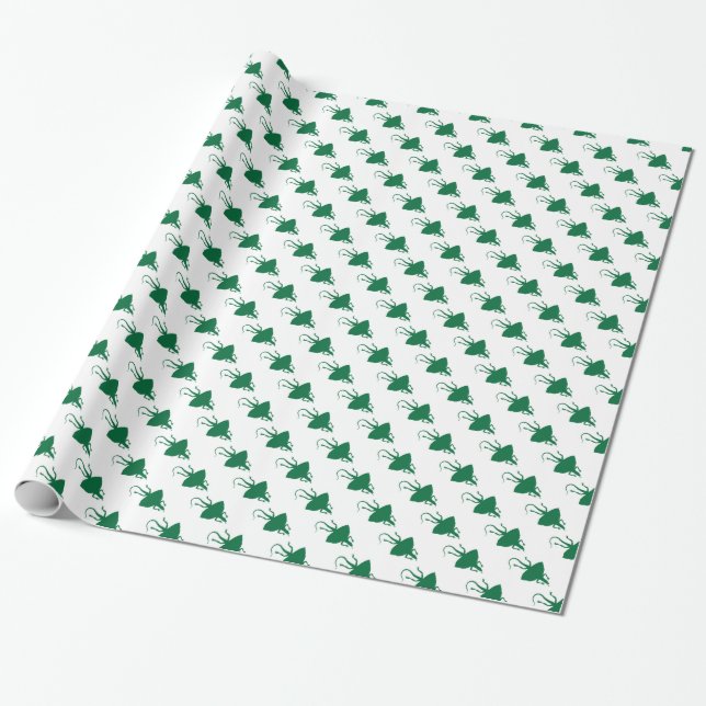 Green reptile wrapping paper (Unrolled)
