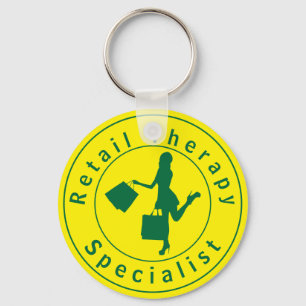 Green Retail Therapy Specialist Key Ring