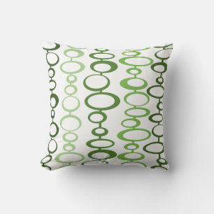 Green Retro Circles Cushion
