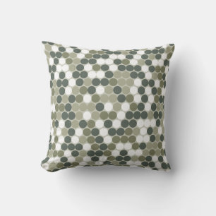 Green retro dots  cushion