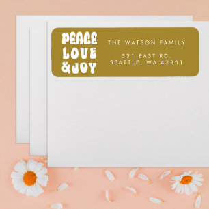 Green Retro Groovy Peace Love Joy Holiday