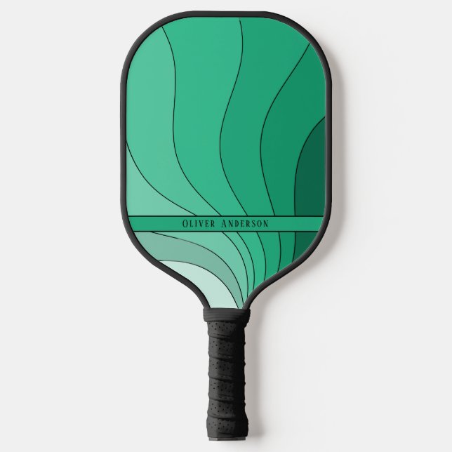 Green Retro  Pickleball Paddle (Front)