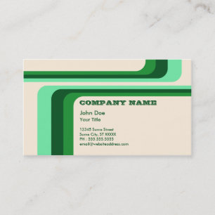 green retro stripes : v.2 : business card