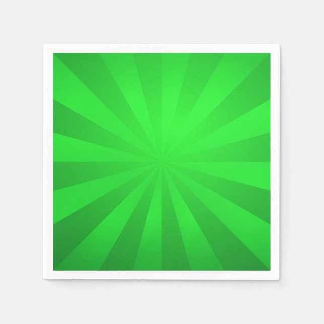 Green Retro Sunburst Napkin (Front)
