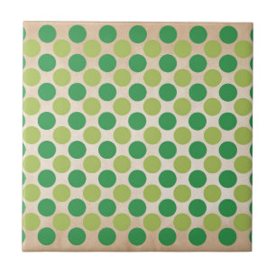 Green retro vintage circles pattern tile