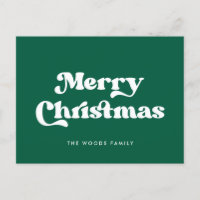 Green Retro Vintage Font Merry Christmas