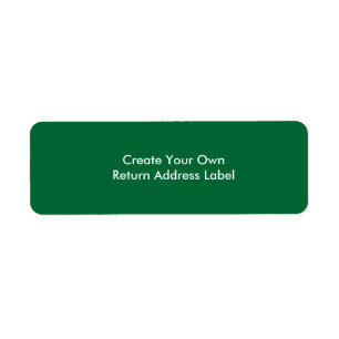 Green Return Address Label