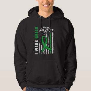 Green Ribbon Aunt Kidney Disease Awareness America Hoodie