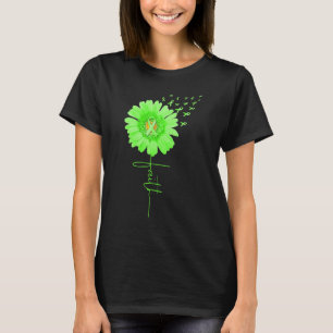 Green Ribbon Daisy Faith Mental Health Awareness M T-Shirt