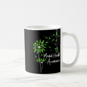 Green ribbon dandelion butterfly mental healthGree Coffee Mug