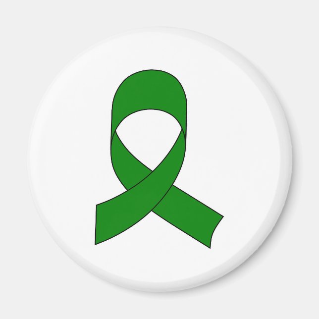 Green Ribbon Drawing Magnet (Front)