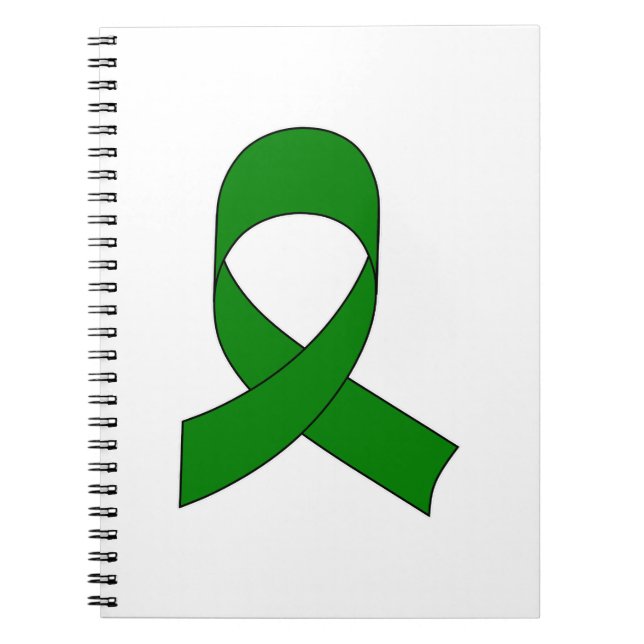 Green Ribbon Drawing Spiral Notebook (Front)