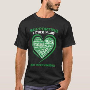Green Ribbon Father In Law Kidney Disease Awarenes T-Shirt