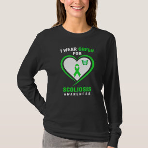 Green Ribbon   I Wear Green For Scoliosis Awarenes T-Shirt