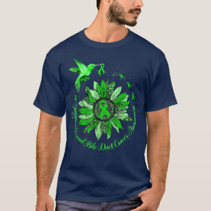 Green Ribbon Leopard Sunflower Gallbladder Cancer  T-Shirt