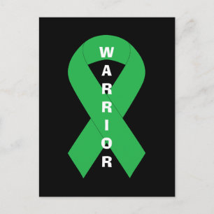 Green Ribbon Mental Health Awareness Warrior Postcard