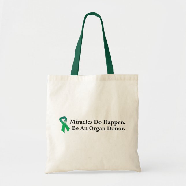 Green Ribbon Miracle Tote Bag (Front)