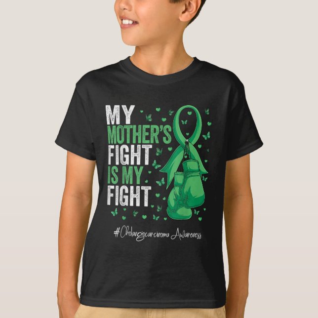 Green Ribbon Mother Cholangiocarcinoma Awareness  T-Shirt (Front)
