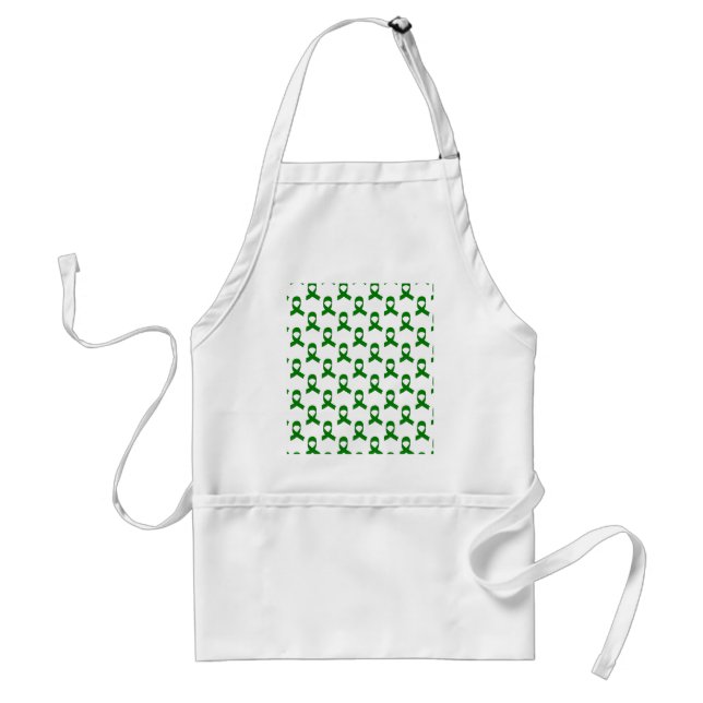 Green Ribbon Pattern Standard Apron (Front)