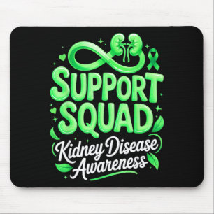 Green ribbon support squad kidney disease awarenes mouse pad