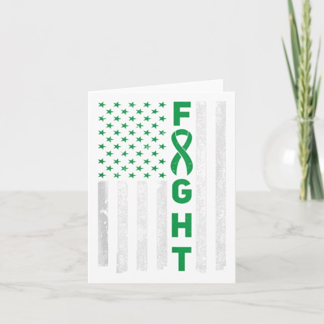 Green Ribbon Warrior &amp; Supporters - Mental Hea Card (Front)